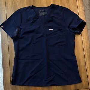 Figs Women's Deep Blue Short Sleeve Tee